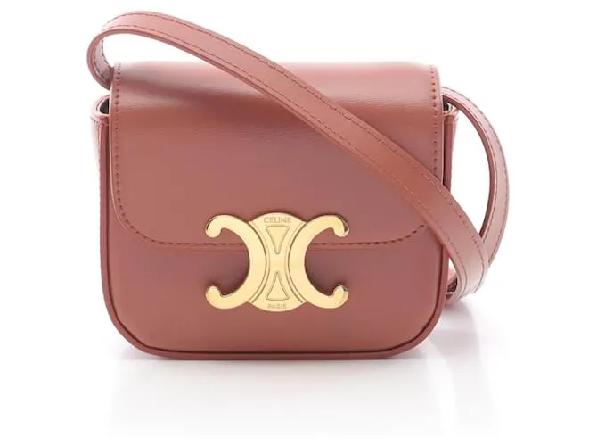 Céline Borsa a spalla in pelle Mini Claude Triomphe di Celine Marrone