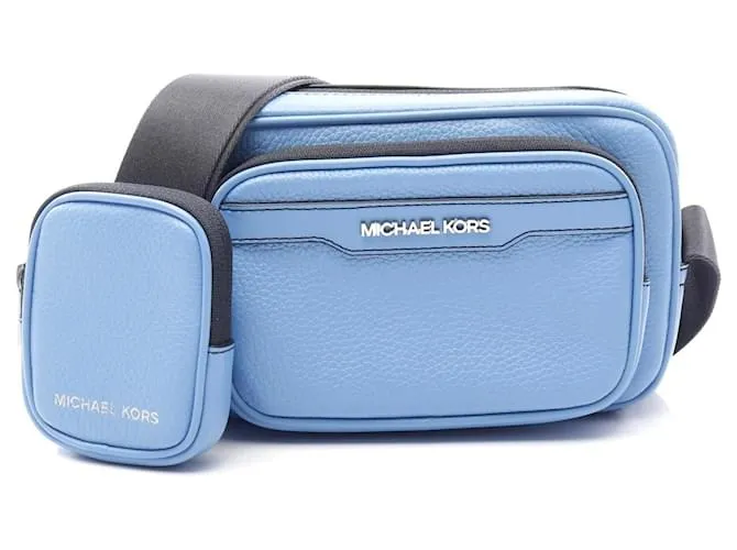 Borsa a spalla in pelle Cooper di Michael Kors Blu