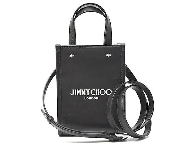 Borsa Tote in pelle MINI N/S TOTE di Jimmy Choo, borsa 2 in 1 Nero