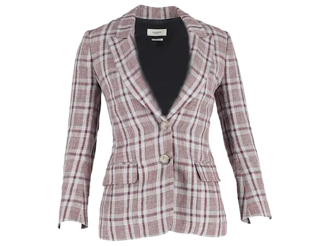 Blazer a quadri Isabel Marant Étoile in lino multicolore