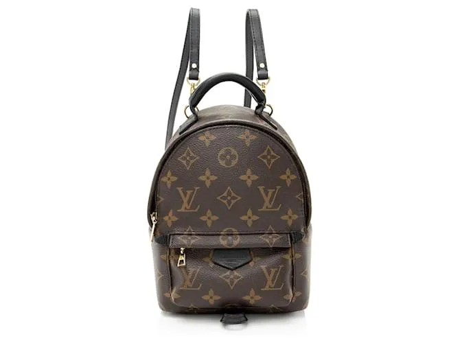Zaino Mini Palm Springs in tela Monogram Louis Vuitton Nero