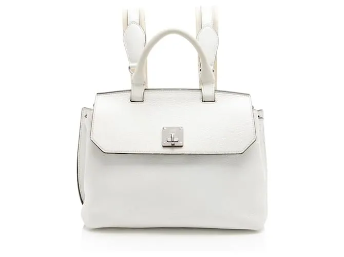 MCM Zaino Milla Medio in Pelle Bianco