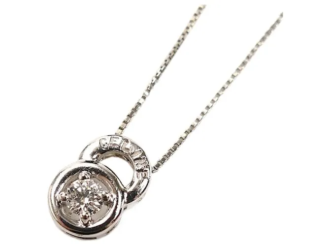 Diamond Céline Collana Celine Diamante Pt850/Pt900 Argento Metallico