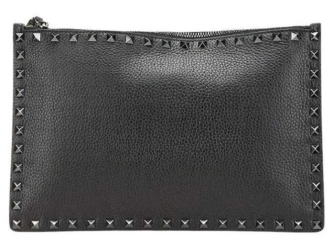 Valentino Garavani Clutch in pelle Valentino Rockstuds Nero
