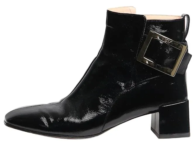Roger Vivier Stivaletti in vernice nera - taglia EU 39 (UK 6) Nero