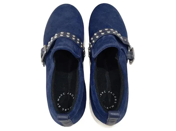 Mocassini blu e argento Marc Jacobs taglia 41