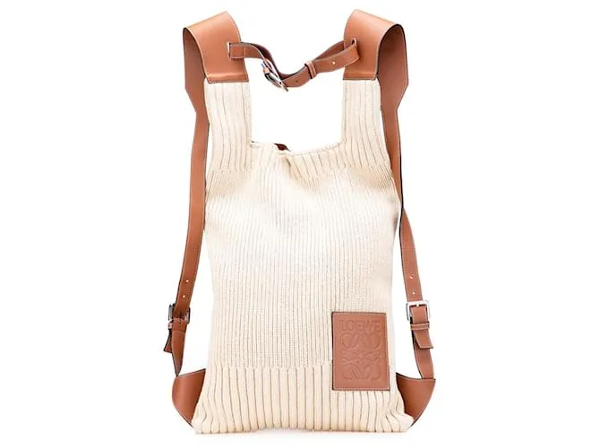 Zaino in maglia marrone LOEWE Beige