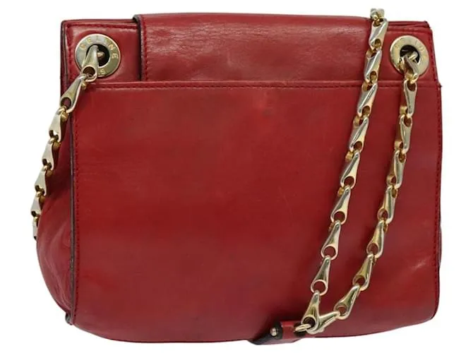 Céline Borsa a spalla CELINE in pelle rossa e oro Auth 127536 Rosso D'oro