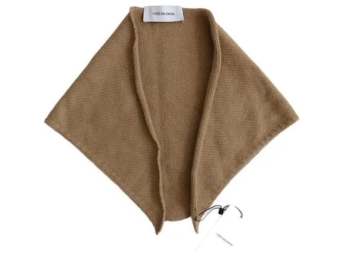 Yves Salomon Sciarpe Cammello