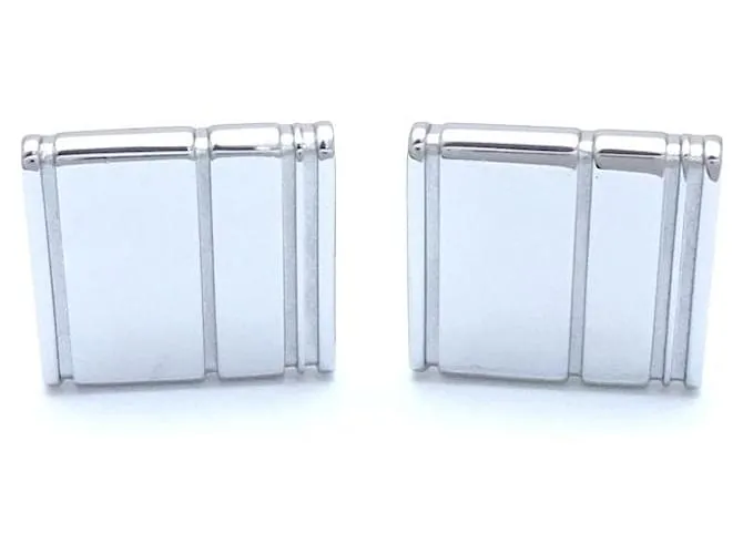 Alfred Dunhill Gemelli quadrati placcati in argento Dunhill