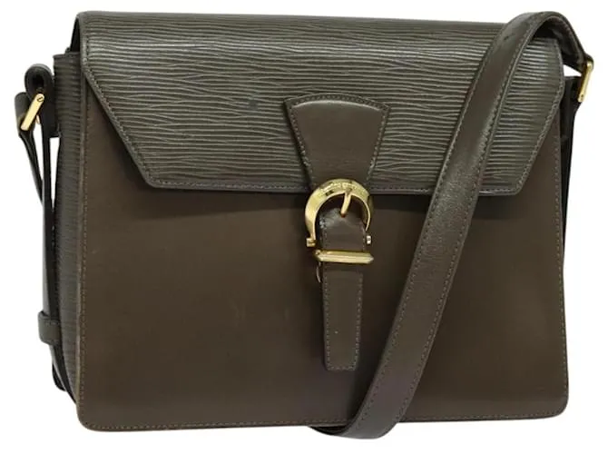 VALENTINO Borsa a Spalla Pelle Marrone Oro Auth bs26800 D'oro