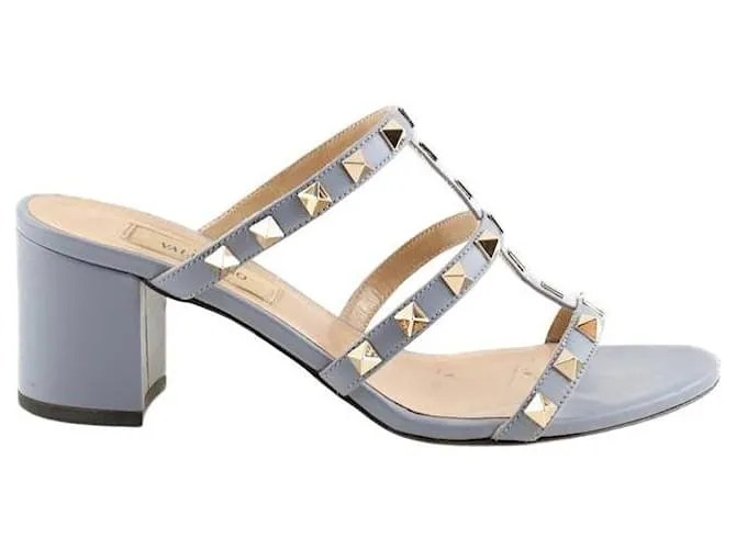 Valentino Mule in pelle blu