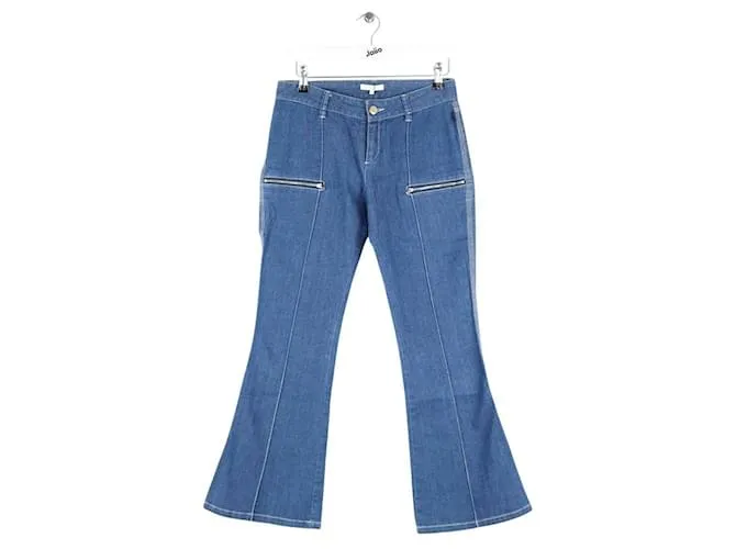 Chloé Jeans bootcut in cotone blu