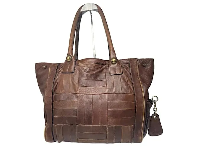 Chloé Borsa tote in pelle vintage Chloe marrone