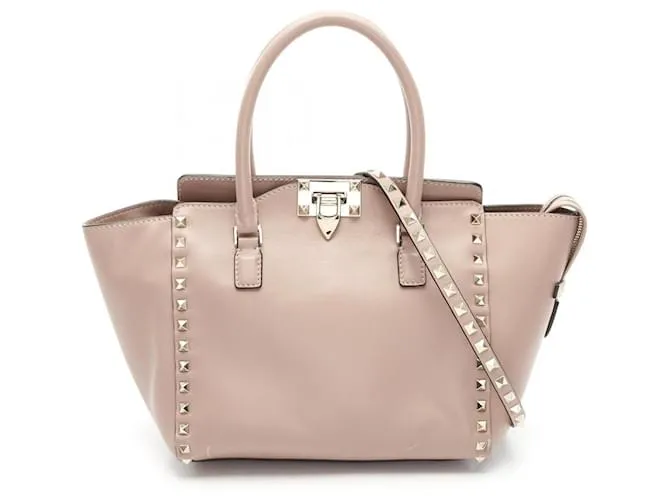 Borsa Valentino Rockstud in pelle rosa