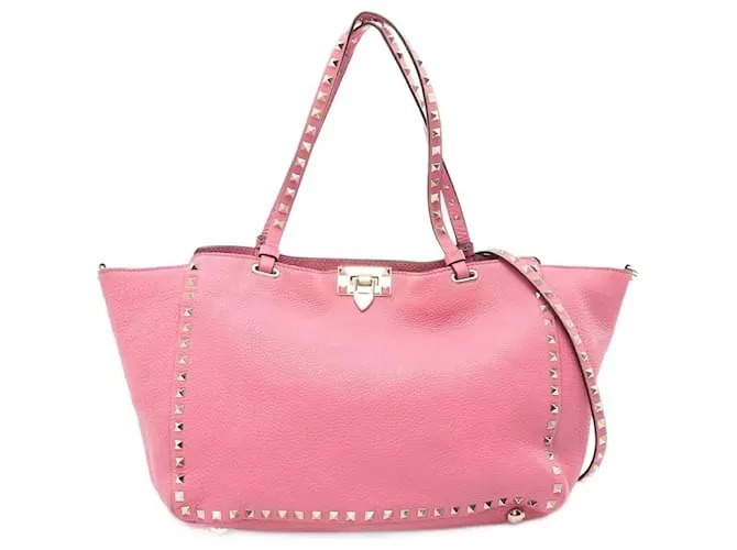 Borsa Tote Rockstud Valentino Rosa