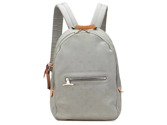 Zaino PM in titanio monogram grigio Louis Vuitton Marrone