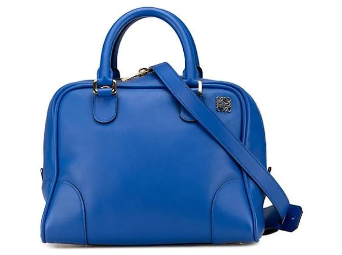 Borsa 2 in 1 in pelle Anagram Amazona75 di Loewe Blu