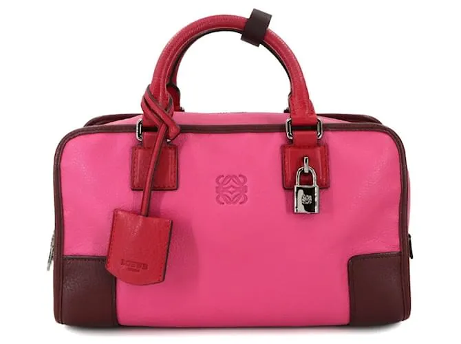 Borsa Loewe Amazona 28 Rosa Rosso Bordò