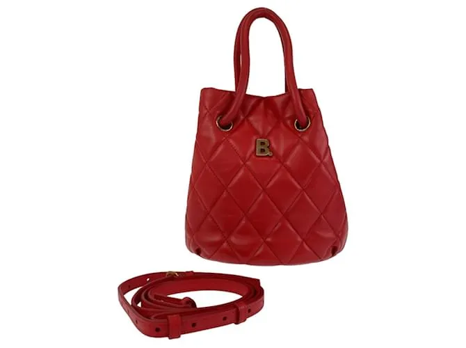 Borsa a secchiello B di Balenciaga Rosso