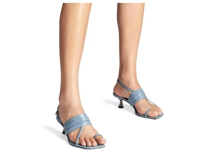 Sandali con tacco kitten Beziers 50 blu fumé Jimmy Choo Blu chiaro