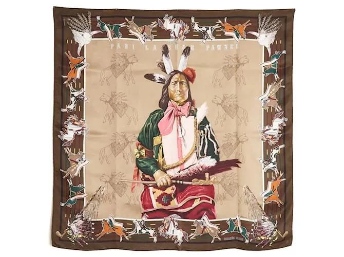 Hermès Carré 70 Pani Lashar Pawnee 2020 O Kermit Seta Twill Carre Sciarpa Hermes Multicolore