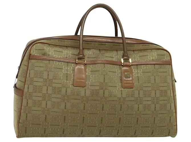 Borsa Boston Givenchy in tela beige e oro Auth bs27213 D'oro