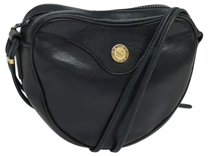 Céline Borsa a Spalla CELINE in Pelle Blu Navy Oro Auth BA3082 D'oro