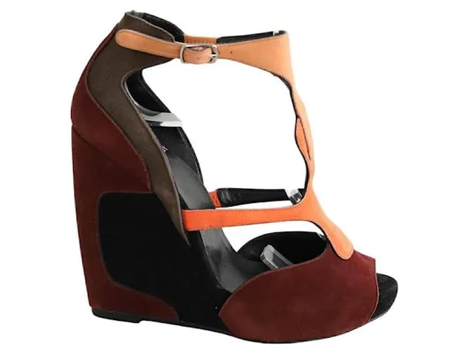 Pierre Hardy Tacchi in suede bordeaux Bordò