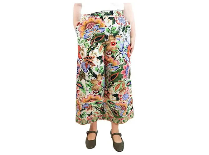 Etro Pantaloni stampati multicolore - taglia UK 14