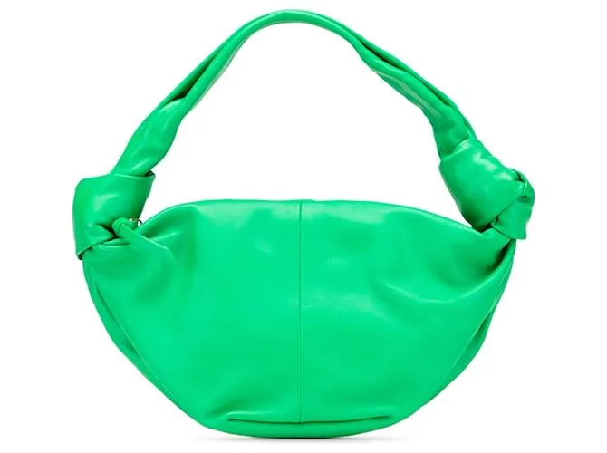 Borsa Bottega Veneta Mini Nappa Verde con Doppio Nodo
