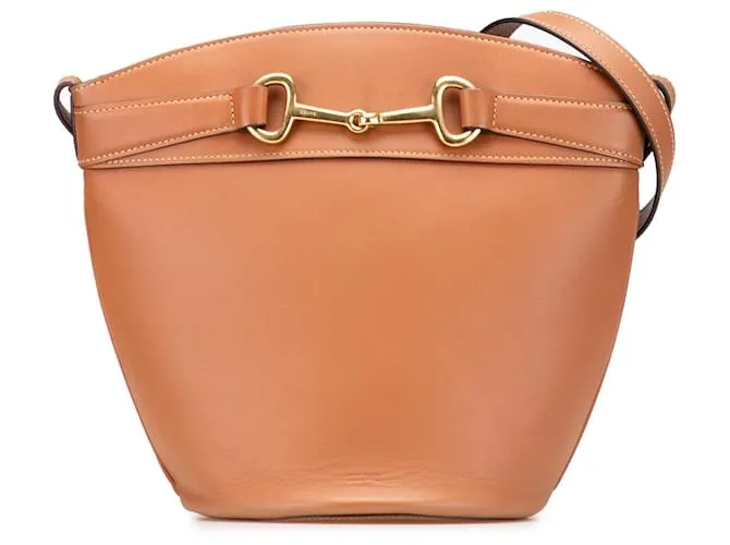 Céline Borsa a secchiello Crecy in pelle marrone Celine