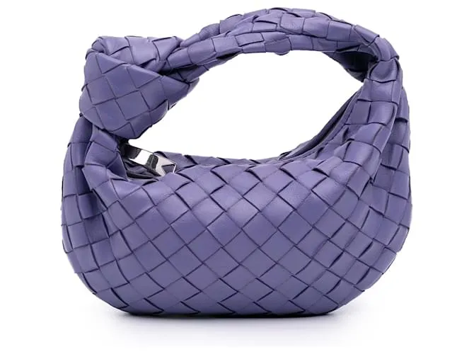 Bottega Veneta Mini Jodie Intrecciato in Nappa Viola Porpora Lavanda