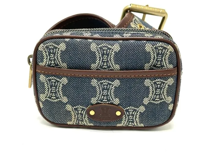 Céline Borsa a cintura in denim Celine Macadam Blu