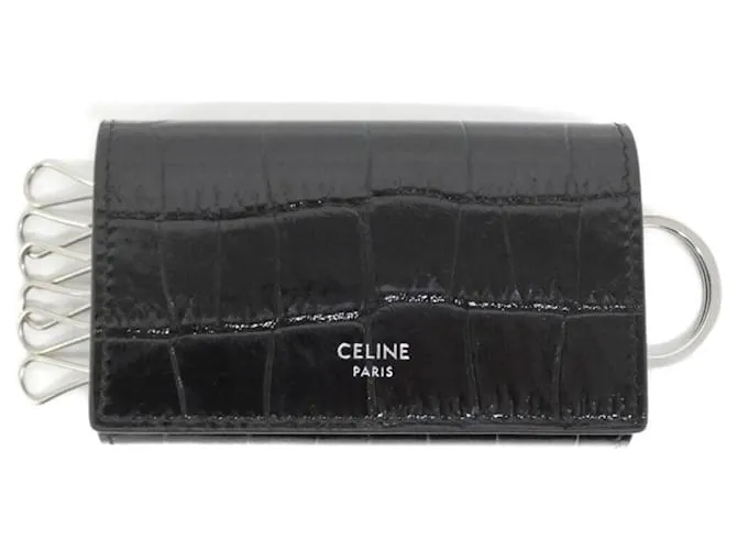 Céline Portachiavi in pelle di vitello nera Celine Nero