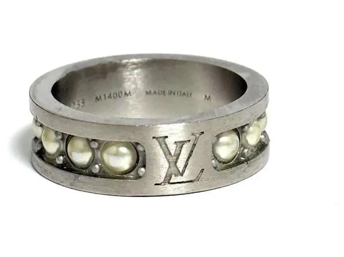 Anello in perle Monogram da uomo Louis Vuitton
