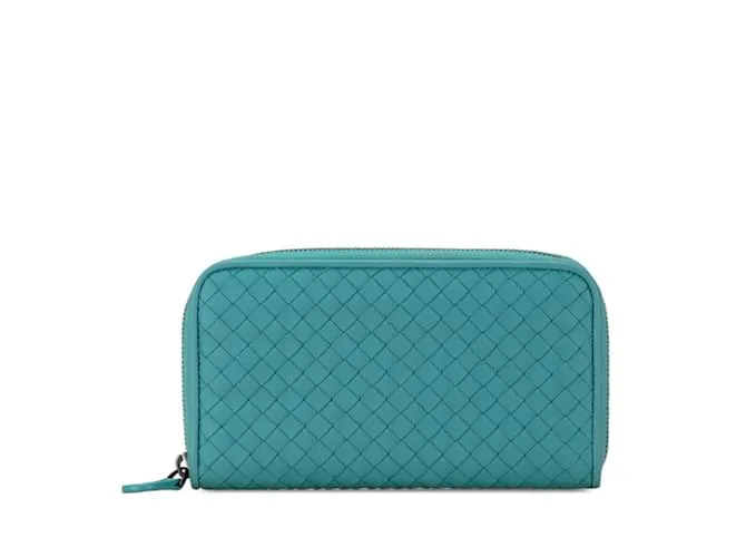 Portafoglio lungo in pelle verde smeraldo Bottega Veneta