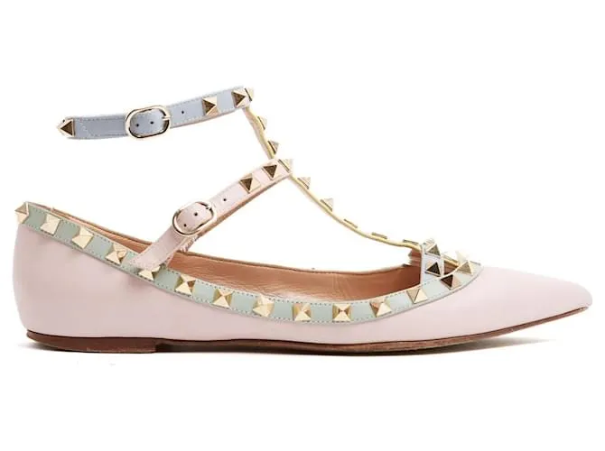Valentino Garavani Ballerine Rosa EU38.5 Rockstud Rosa Ballet Flat UK5.5 US8
