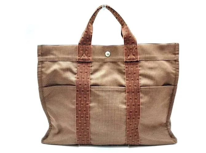 Hermès Borsa a mano in tela marrone Hermes Air Line Tote MM