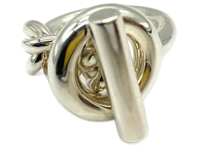 Ring Hermès Anello Croisette Hermes in Argento 925