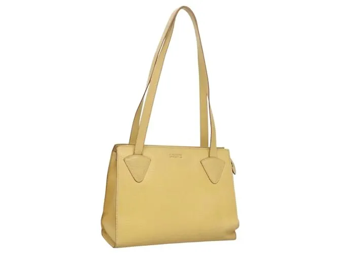 Borsa a spalla LOEWE in pelle gialla argento autentica bs27421 Giallo