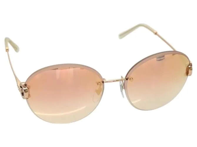 Bulgari Occhiali da sole BVLGARI metallo marrone Auth BA3102