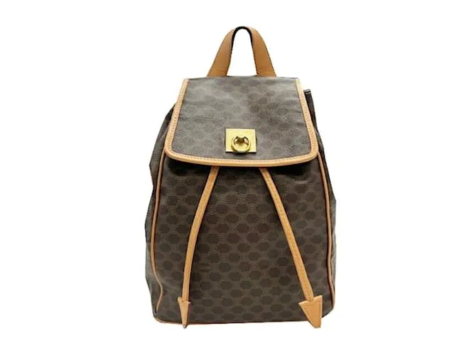 Céline Zaino in pelle marrone Celine Macadam