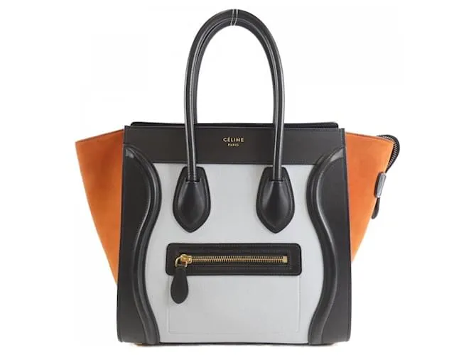 Céline Borsa a mano Celine Micro Luggage Blu