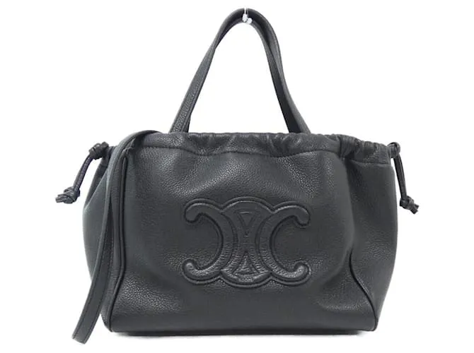 Céline Borsa a mano con cordino Celine Small Cabas Nero