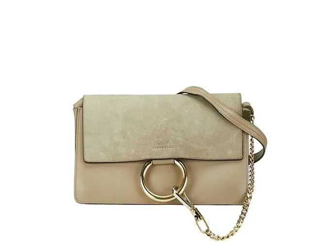 Borsa a tracolla Chloé Faye Beige