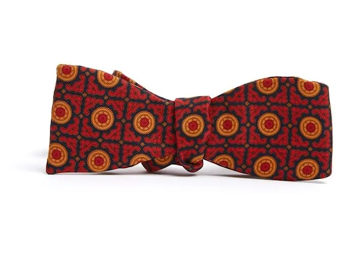 Hermès 2000 Papillon TU Margiela Rosso Seta Twill Papillon Regolabile Hermes