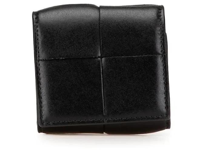 Portafoglio pieghevole Maxi Intrecciato Cassette di Bottega Veneta Nero