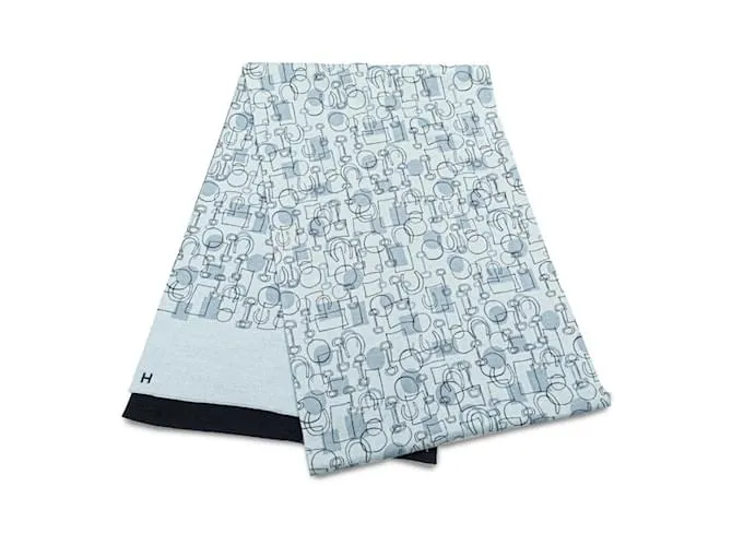 Stola reversibile Horsebit di Hermès Blu Blu navy