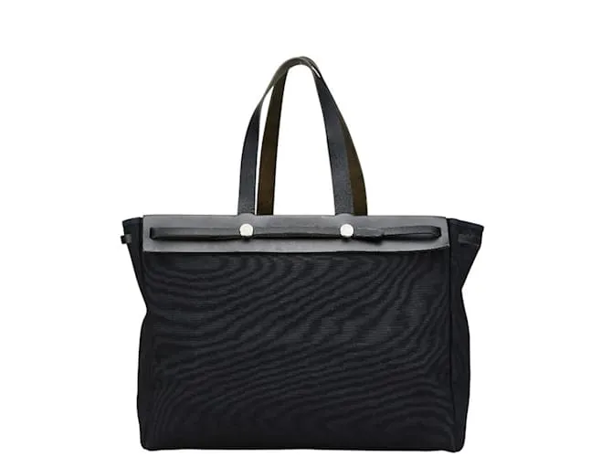 Hermès Borsa a mano cabas GM Airbag Hermes Blu navy